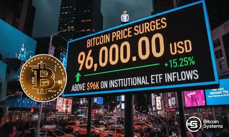 Bitcoin Price Surges Above $96,000 on Institutional ETF Inflows