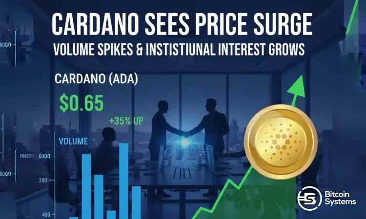 Cardano Sees Price Surge as Volume Spikes and Institutional Interest Grows